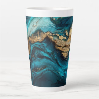Tasse Latte Marine abstrait