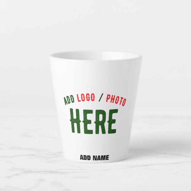 TASSE LATTE MARQUE BLANCHE MODERNE ET PERSONNALISABLE VÉRIFIÉE (Devant)