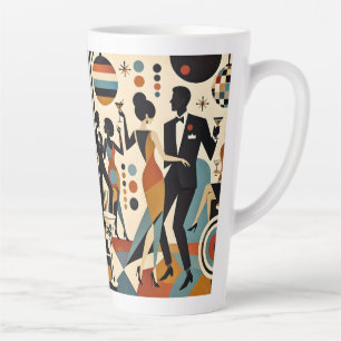 Tasse Latte Martinis Jazzy Abstraits et Fête de Cocktail Dansa