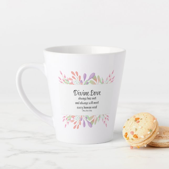 Tasse Latte Mary Baker Divine Love Citation inspirante (En situation)