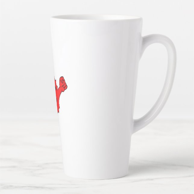 Tasse Latte Mascotte Soleil Rouge Cheer (Droite)