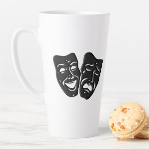 Tasse Latte Masques de théâtre comique et de tragédie
