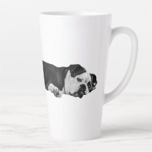 Tasse Latte Matin Lent, Lazy Bulldog