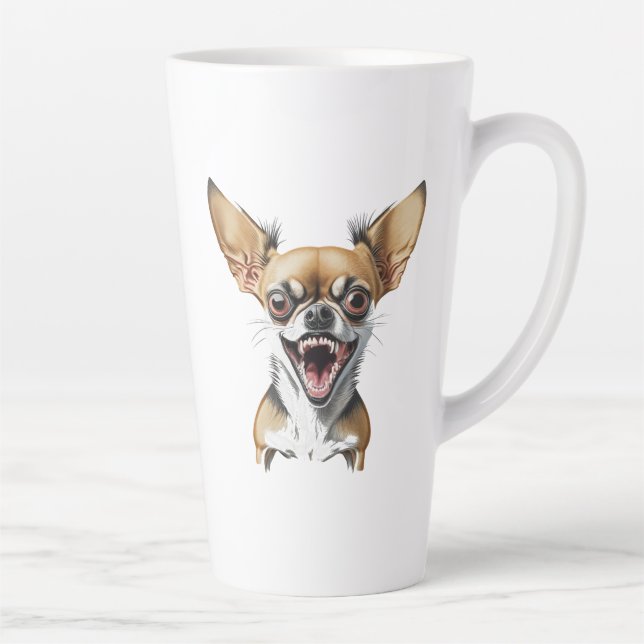 Tasse Latte Mean Chihuahua | Chiens amusants (Droite)