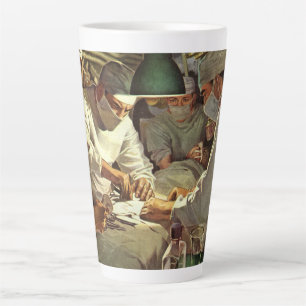 Tasse Latte Médecine vintage, Médecins pratiquant la chirurgie