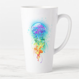 Tasse Latte Méduse arc-en-ciel