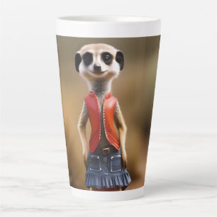 Tasse Latte Meerkat Adolescent En Jupe Et Veste,