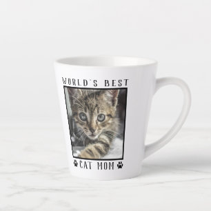 Tasse Latte Meilleur Chat Maman Empreintes de pattes Monde Cad
