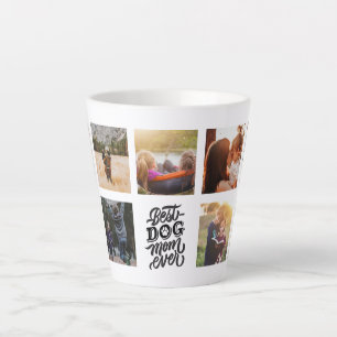 Tasse Latte Meilleur Chien Maman Jamais Personnalisé Photo Col