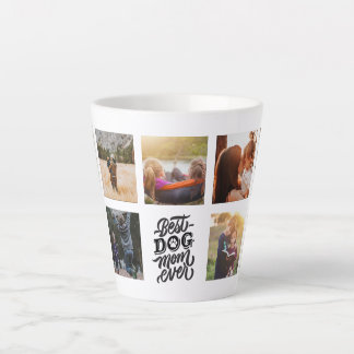 Tasse Latte Meilleur Chien Maman Jamais Personnalisé Photo Col
