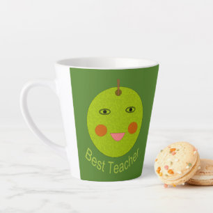 Tasse Latte Meilleur enseignant Happy Apple