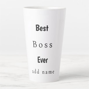 Tasse Latte Meilleur patron jamais personnalisé