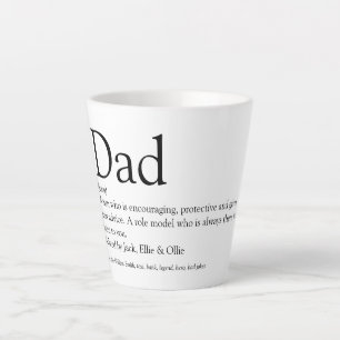 Tasse Latte Meilleur Père, Papa, Papa, Père Définition