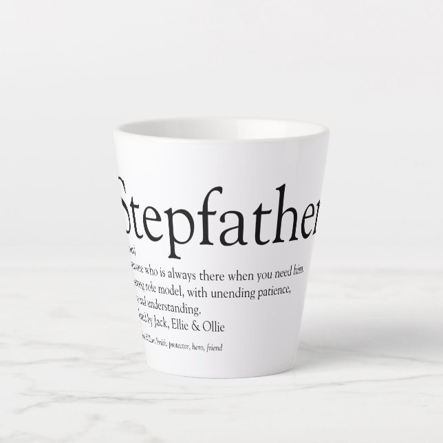 Tasse Latte Meilleur Stepfather jamais connu du monde, Stepdad (Devant)