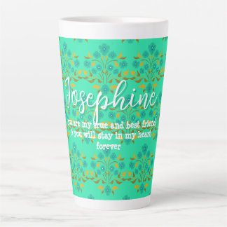 Tasse Latte Meilleure amie disant Astor Bouquet Turquoise