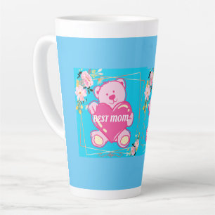 Tasse Latte Meilleure maman Jamais Floride Pink Teddy Bear Flo