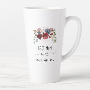 Tasse Latte Meilleure Maman Toujours Fête des mères Floral Per