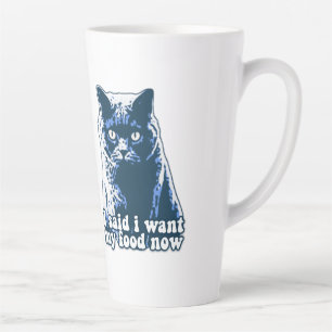 Tasse Latte Mème de chat drôle en colère pour les personnes et