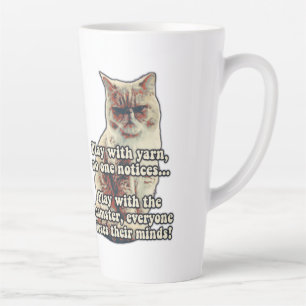 Tasse Latte Mème de chat fâché drôle pour les kitty personnes 