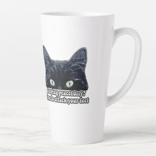 Tasse Latte Mème de chat grincheux amusant pour les propriétai (Droite)