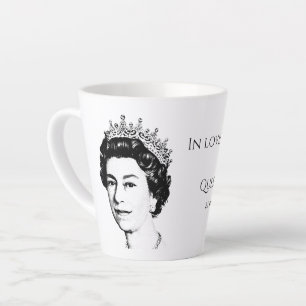 Tasse Latte Mémorial de la reine Elizabeth II