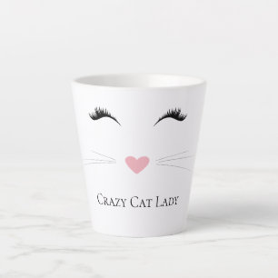 Tasse Latte Meow Crazy Cat Lady