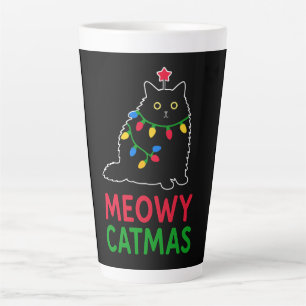Tasse Latte Meowy Noël