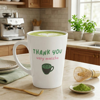 Tasse Latte Merci Beaucoup Matcha | Drôle de Latte Matcha
