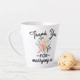 Tasse Latte Merci officiel Mariage floral