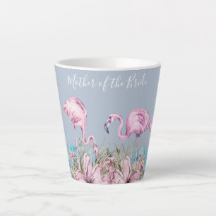 Tasse Latte MÈRE DE LA BRIDE Flamant rose de rougissement Mari