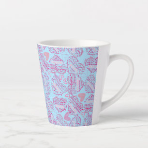 Tasse Latte Mère jours coeur 01.Rose Lblue BG