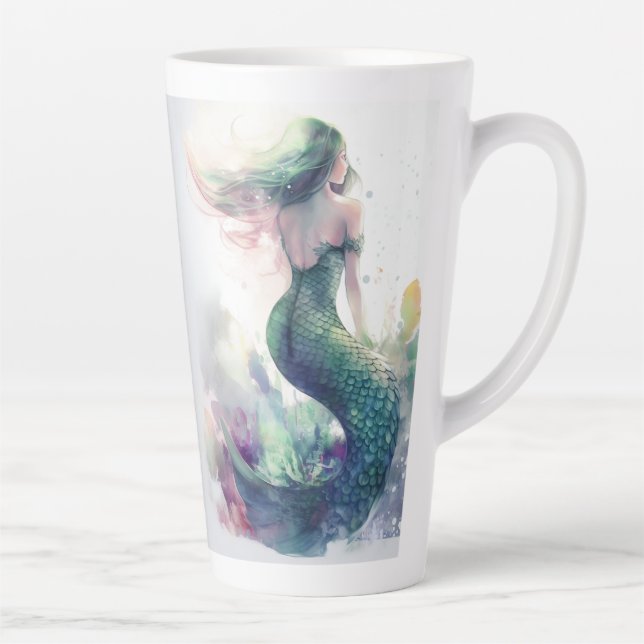 Tasse Latte Mermaid (matches w/ Illustrated Mermaid Journal) (Droite)