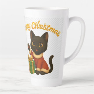 Tasse Latte Merry Christmas with Emi the Black Cat