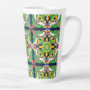 Tasse Latte Mexique Talavera Terracotta Carrelage Design No 4