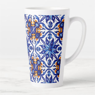 Tasse Latte Mexique Talavera Terracotta Carrelage Design No 8