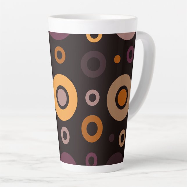 Tasse Latte Mi-siècle moderne automne géométrique (Angle droit)