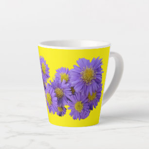 Tasse Latte Michaelmas Daisy Cust. Musique latte jaune