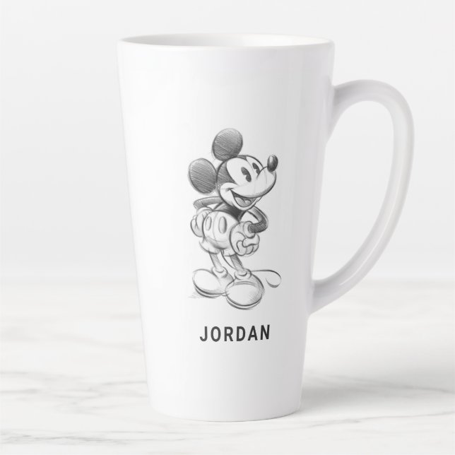 Tasse Latte Mickey classique| Esquisse (Droite)