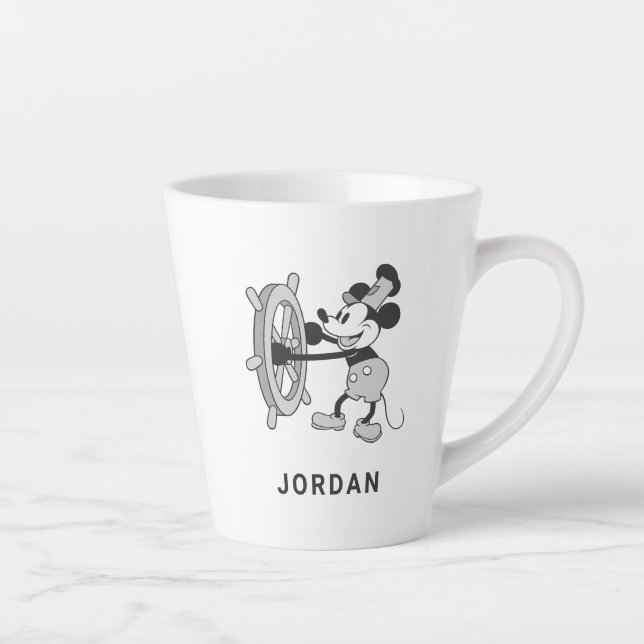 Tasse Latte Mickey classique| Steamboat Willie (Droite)