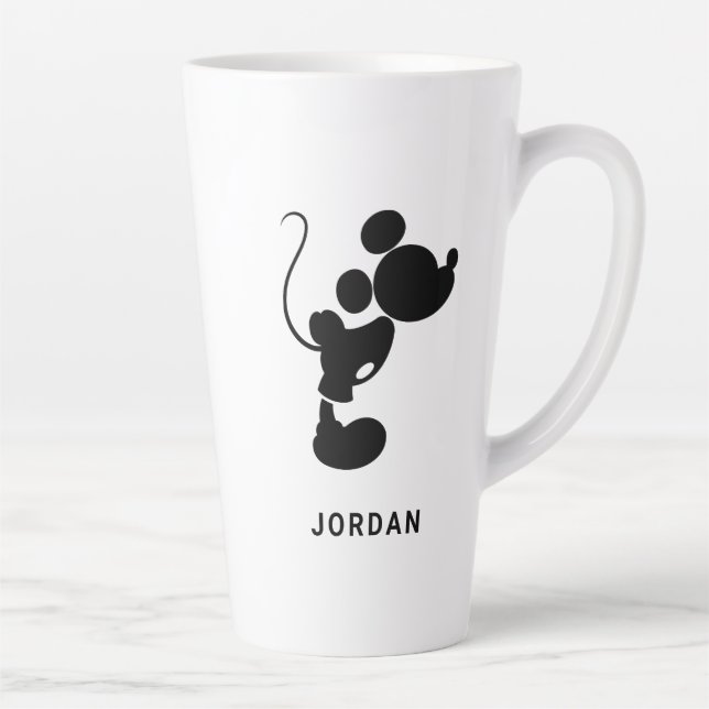 Tasse Latte Mickey et Minnie Mariage | Silhouette (Droite)