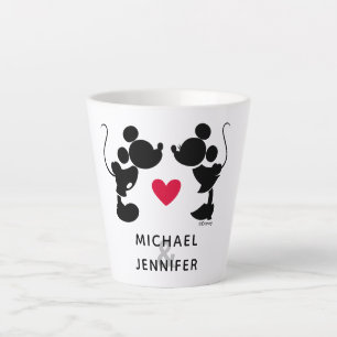 Tasse Latte Mickey et Minnie Mariage   Silhouette