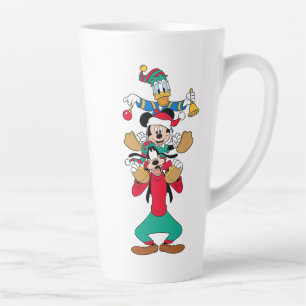 Tasse Latte Mickey, Goofy & Donald Prêt pour Noël