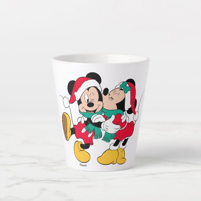 Tasse Latte Mickey & Minnie | Christmas Kisses (Devant)