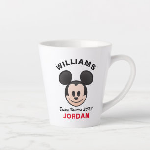 Tasse Latte Mickey Mouse Emoji   Vacances en famille