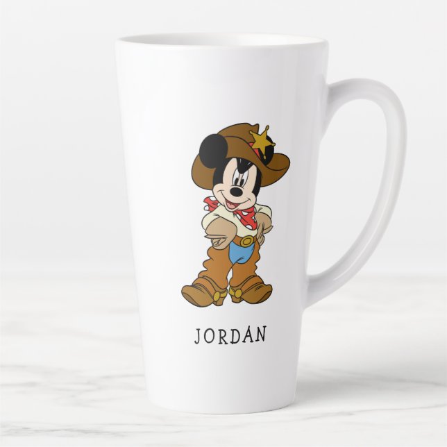 Tasse Latte Mickey Mouse le Cowboy (Droite)