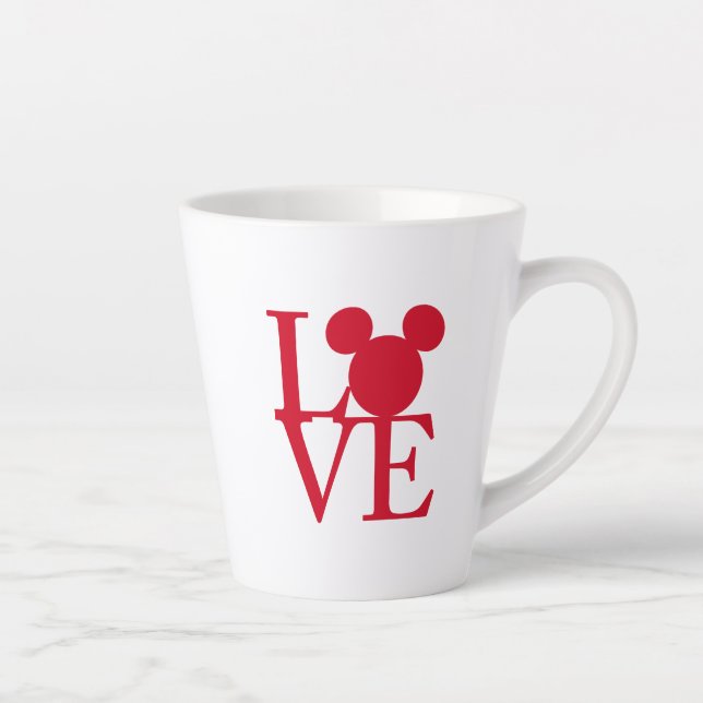 Tasse Latte Mickey Mouse LOVE | Saint Valentin (Droite)