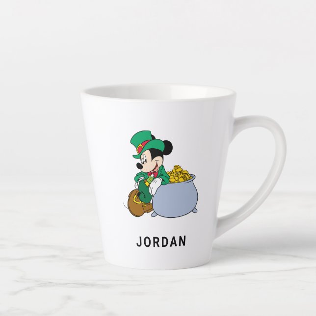 Tasse Latte Mickey Pot Souris Or | Saint Patrick's Day (Droite)