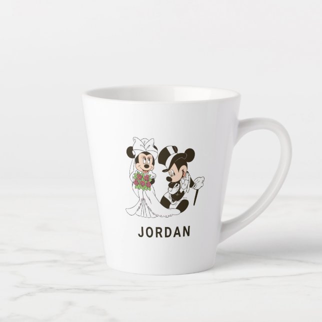 Tasse Latte Mickey Souris & Minnie Mariage (Droite)