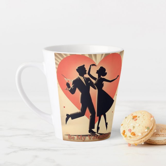 Tasse Latte Mid Century moderne Valentine Dancing Couple (En situation)