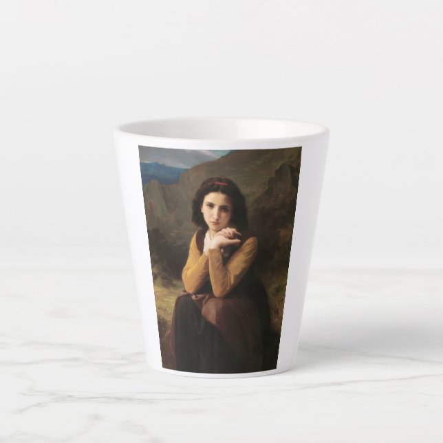 Tasse Latte Mignon Innocence d'une adolescente, Bouguereau (Devant)